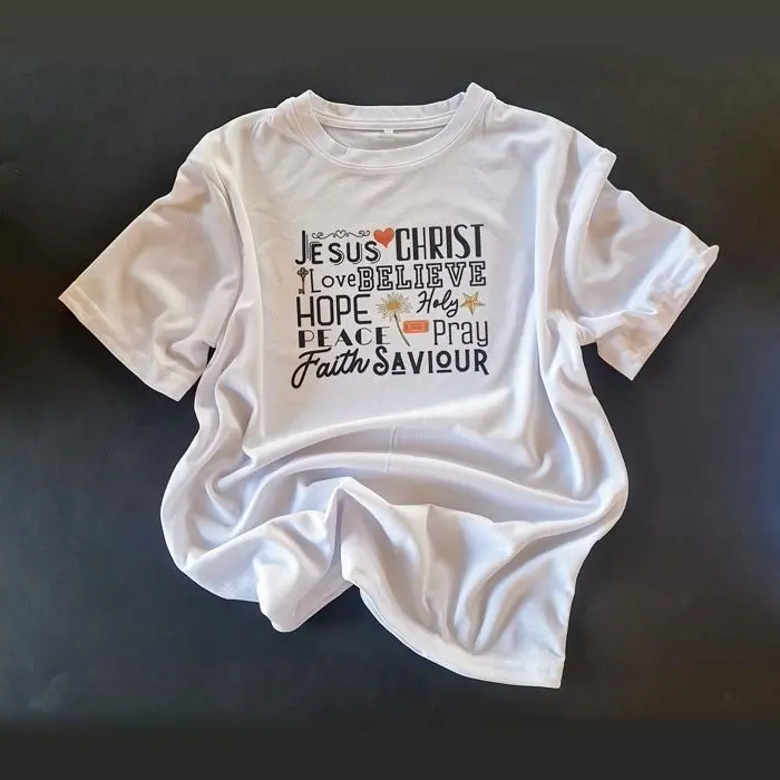Polyester T-shirts made by Maddy G Designs