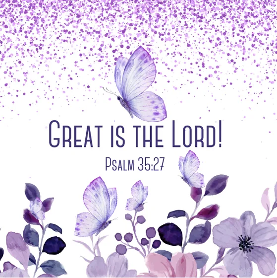 Great Is the Lord Butterflies design