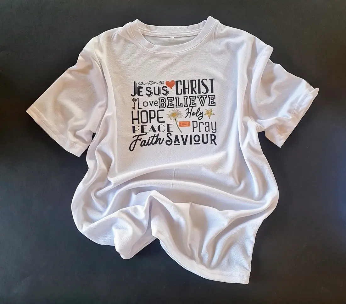 Polyester T-shirts made by Maddy G Designs