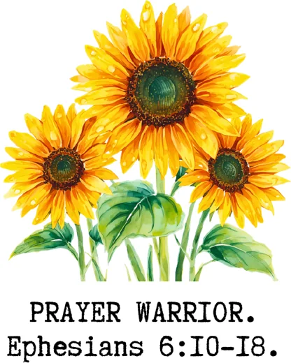 Prayer Warrior Sunflowers design